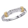 10K Two Tone Gold 0.12 ct. Diamond Fashion Ring