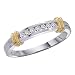 10K Two Tone Gold 0.12 ct. Diamond Fashion Ring