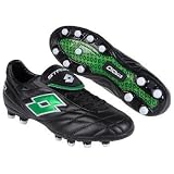 Lotto Stadio Fouriclasse Soccer Shoes (BLACK/NEON GREEN)