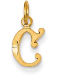 14k Initial C Charm