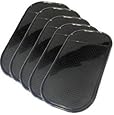 Funrarity Magic Anti-slip Non-slip Mat Car Dashboard Adhesive Mat Sticky Pad for Cell Phone Cd Electronic Devices Phone Pad Black (Pack of 5)
