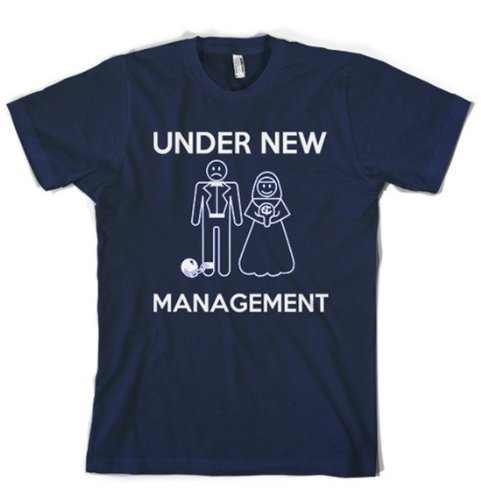 Under New Management Wedding T Shirt funny Groom shirt bachelor party tee