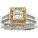 14K Two Tone Gold Diamond Semi Mount Engagement Ring (0.38 ctw, G-H, SI1)