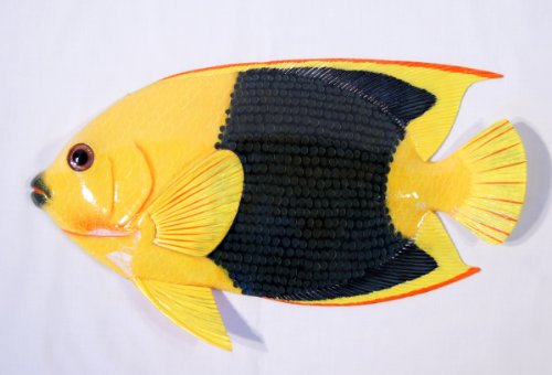 Handpainted Tropical Fish Wall Plaque Replica 