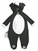 Duck Duck Goose - Newborn Unisex Holloween Pram, Skunk Hooded, Footed, Halloween Fleece Costume, Black, White (Size 0-3Months)