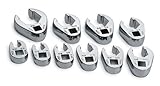 SK 4508 SuperKrome 10 Piece 3/8-Inch Drive 3/8-Inch to 1-Inch Flare Nut Crowfoot Wrench Set [並行輸入品]