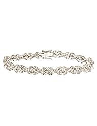 14k White Gold Diamond Bracelet 7" (1 1/4Cttw, SI Clarity, G Color)