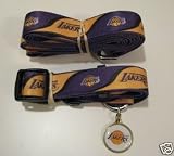 Los Angeles Lakers Dog Pet Set Leash Collar ID Tag XS