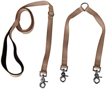 Double Leash (Tan) Innovative Double Clip Leash, Premier Lighter Dog Trainer Leash for Walking 2 Dogs. Buy Dog Leash Coupler &amp; Get 6' Leash Included Free ...