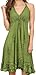 Sakkas Jia Stonewashed Embroidered Handkerchief Hem Halter Dress with Beads