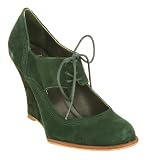 Office Weaver Wedge Green Suede - 7 Uk