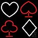 The Sign Store N105-14714 Poker Symbol Neon Sign44; 24 x 3 x 24 in.