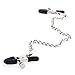 Oomph! Fantasy Nipple Clamps Breast Clamps with Metal Chain Silver + Black