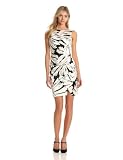 London Times Womens Side Ruched Printed Dress