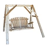 Lakeland Mills Cedar Log Yard Swing, Natural