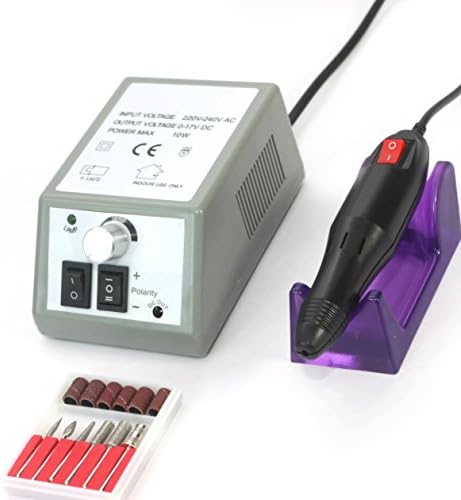Shinejun Nail Drill Simple Style Electric Nail Files Nail Art Tool Manicure Pedicure Acrylics Gel Polish Easy to Use for Regular Polish (Pink)
