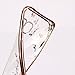 Galaxy S6 Edge Case,NSSTAR Pink Butterfly Floral Flower Bling Crystal Rhinestone Diamonds Clear Rubber Rose Plating Frame Soft TPU Silicone Protective Bumper Case Cover for Samsung Galaxy S6 Edge