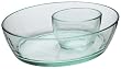 Luigi Bormioli Green Oval Chip and Dip Bowl