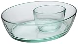 Luigi Bormioli Green Oval Chip and Dip Bowl