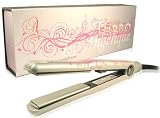 Le Angelique Silver Pink Turbo Hair Starightener Flat Iron Tourmaline Ceramic Dual Voltage