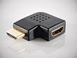 Mediabridge - Right Angle ( Flat 90 Degree Horizontal Straight to Horizontal Side) HDMI Female to HDMI Male Adapter