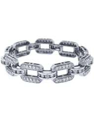 14k White Gold 7.10 Carat Round Diamond Tennis Bracelet