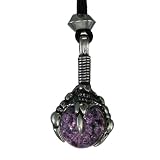 Gothic Claw Pendant with Purple Glass Sphere Eagle or Dragon Talons Jewelry
