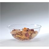 Clear Scroll Design 60 ounce Plastic Serving Bowl - 8 x 3