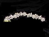41ft4C 11FL. SL160  White or Ivory Pearl Bridal Bridesmaid Prom Tiara Hair Comb Rhinestone Wedding Veil
