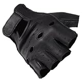 Daxx Fingerless Top Grain Deerskin Biker Gloves by Daxx