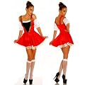Dirndl-Kost�m rot/wei�