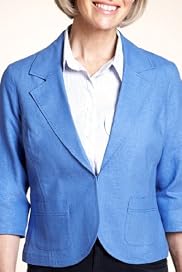 Classic Collection Linen Blend 3/4 Sleeve Jacket [T58-1633-S]