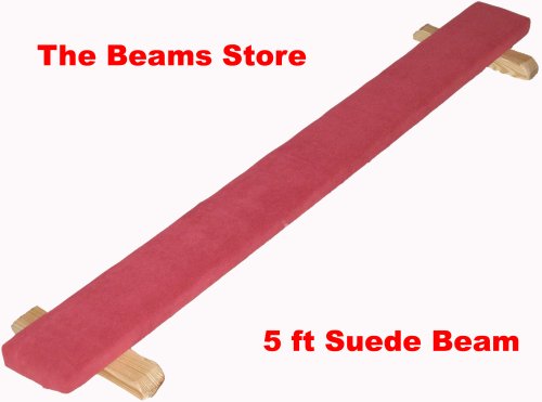 Childrens Toyshop  Sporting Goods : 5 ft Red Suede Balance Beam