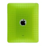GTMax Transparent Green Plaid Checker Protector Gel Skin Case for Apple Ipad Tablet 3G Wifi 16GB 32GB