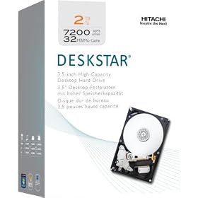 Hitachi Deskstar 3.5 2TB 7200RPM SATA III 32MB Cache Internal Hard Drive 0S02861 by 