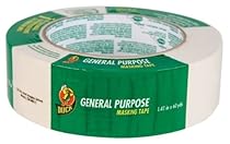 Duck Brand 394697 General Purpose Masking Tape, 1.41-Inch by 60-Yard, Single Roll, Beige
