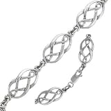Sterling Silver Double Looped Celtic Knot Bracelet