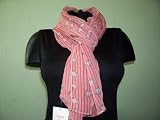 Pink 100% Nylon Georgette Printed Scarf
