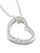 White Ice - Sterling Silver Heart with 3 Embedded Diamonds Pendant and 18 Necklace