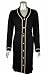 St. John Sport Knit Dress With Belt Small Black/Gold