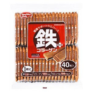 鉄+コラーゲンウエハース　40枚入（ココア味）