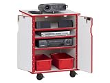 Jonti-Craft 3310JCWW112 Lockable Presentation Cart, Navy Banding