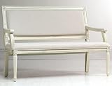 Left Bank Settee, 38HX55WX20D, DSTRSSD CREAM