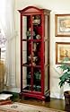 Traditional Design Cherry Finish Curio Cabinet