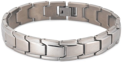 Matte and Polished Titanium 12mm Bracelet, 8