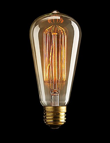 ChiKoo ST64 -1 Pack Vintage Edison Bulbs-Squirrel Cage Filament-60 Watt Antique Edison Bulbs- Dimmable