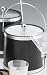 Kraftware Ice Bucket with Acrylic Cover - Black/ Chrome (3-qt.)