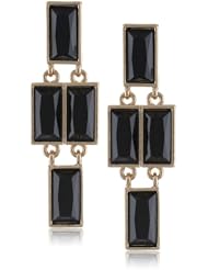 Kenneth Cole New York "Jet" Faceted Rectangle Drop Earrings