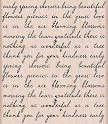 Wood Block-Flower Word Pattern by Hero Arts