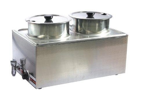 Dual Section Soupe Kettle Bain Marie